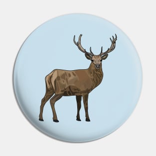 Deer cartoon illustration Pin