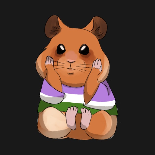 genderqueer hamster by gaypompeii