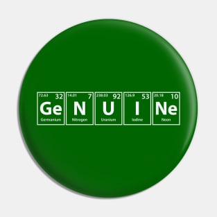 Genuine (Ge-N-U-I-Ne) Periodic Elements Spelling Pin