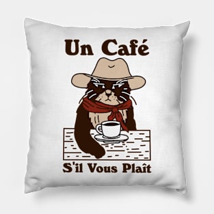 French Cafe Cat Pillow