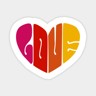 Retro Style Loveheart Magnet