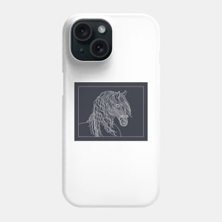 Horse line art illustration, Equine design, Equestrian minimalist art, Horse lovers gifts, Horse show mom. Phone Case