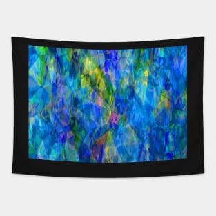 Blue Shade Multi Coloured Abstract Tapestry