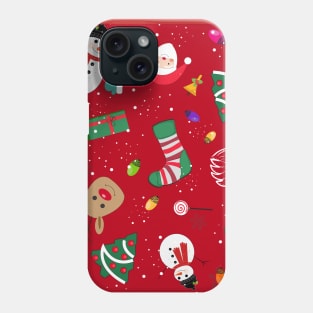 Happy new year theme pattern red Phone Case