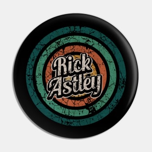 Rick Astley // Retro Circle Crack Vintage Pin