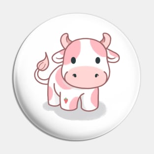 Strawberry cow Pin