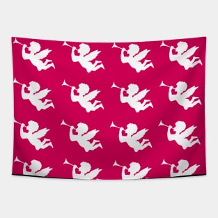 Cherub angels regular pink pattern Tapestry