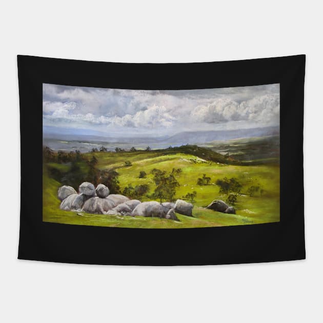 'Boulders at High Camp' Tapestry by Lyndarob