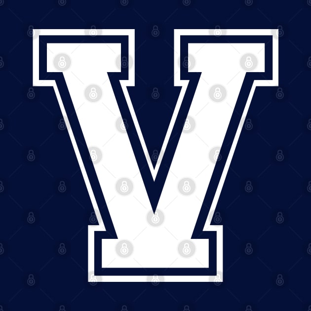 Initial Letter V - Varsity Style Design by Hotshots