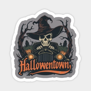 Halloweentown-Ghostly-Taxi-in-Halloweentown Magnet