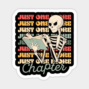 "Just One More Chapter" Skeleton Reading Magnet