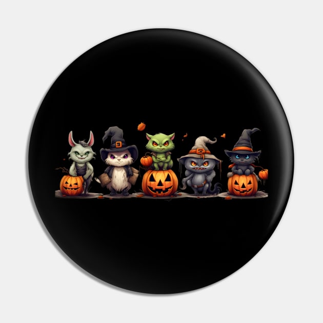 Little Halloween Animals 02 Pin by Mistywisp