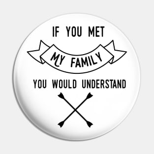 If you meet my family you would understand Pin