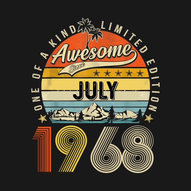 Awesome Since July 1968 Vintage 55th Birthday by PlumleelaurineArt