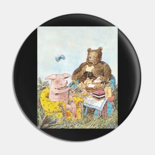 Pig and Bear Pin