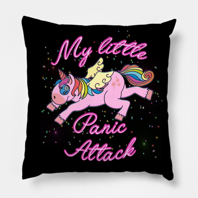 My little panic attack Pillow by LanaBanana