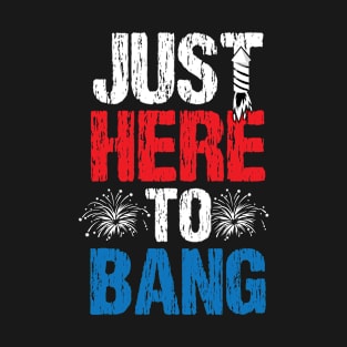 just here to bang T-Shirt