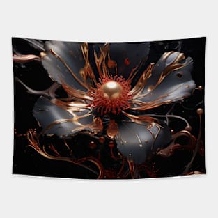 Fluid Blossom Art 3D Digital Art Tapestry