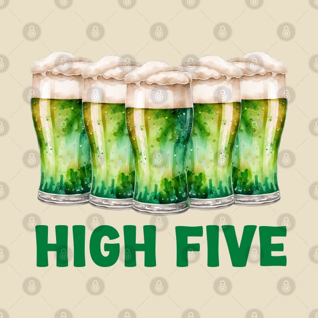 High Five - Funny Irish Beer Drinker by Eire