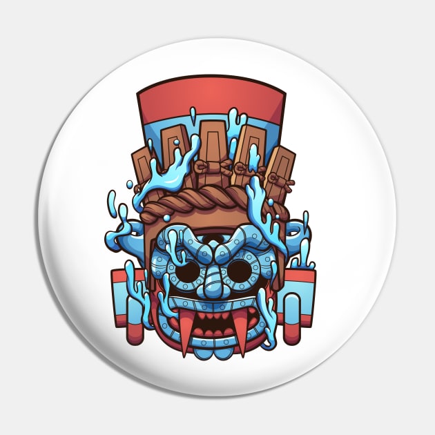 Monster Wooden Head Pin by Mako Design 