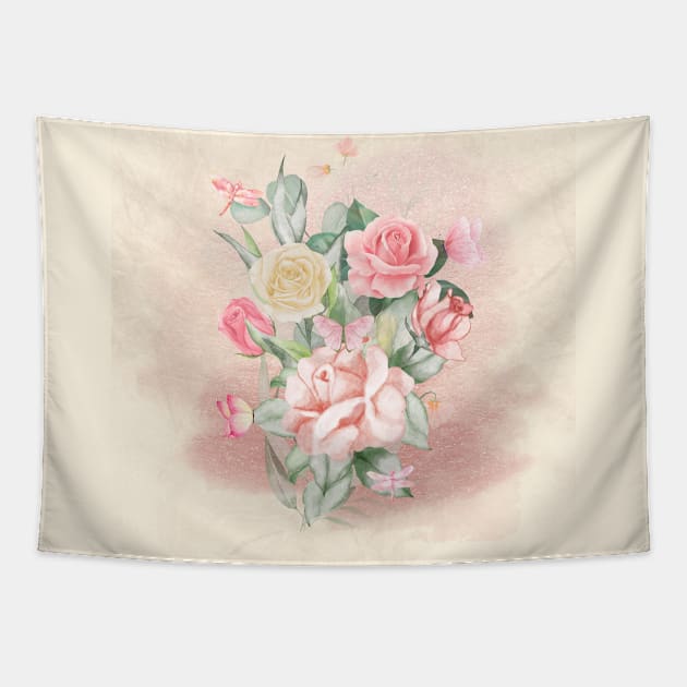 Vintage Inspired Florals Tapestry by StuffWeMade