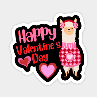 Llama Valentines Day Magnet