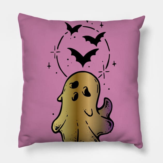 cute baby ghost Pillow by lazykitty