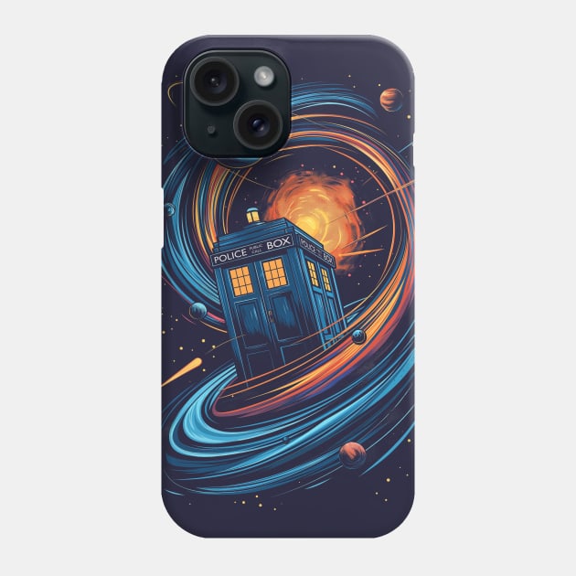 TARDIS Through time and Space Phone Case by DesignedbyWizards