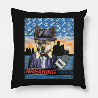 Rescue to Doggy Dog News Pillow