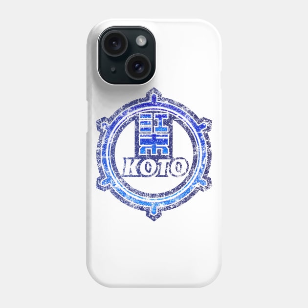 Koto Ward of Tokyo Japanese Symbol Distressed Phone Case by PsychicCat