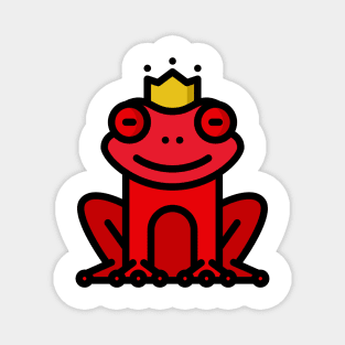 Frog Toad King Crown Red Magnet