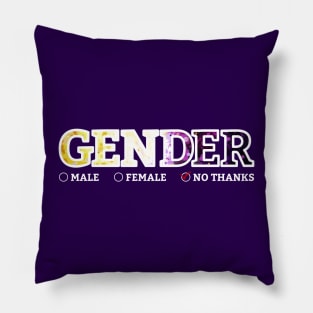 Gender? No thanks. Pillow