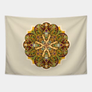 Mandala Sacred Rams V1 Tapestry