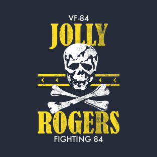 VF-84 Jolly Rogers (Front & Back distressed logo) T-Shirt