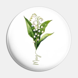 Lily of the Valley - Birth Month Flower for May Pin