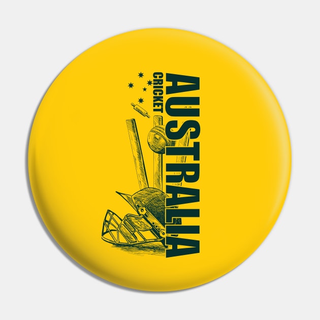 Australia Cricket Bat and Ball Game Pin by CGD