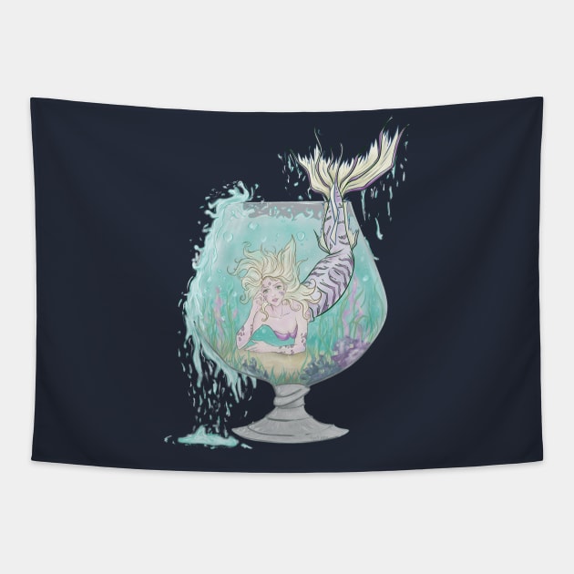 Mermaid toast in the vast ocean Tapestry by KyasSan