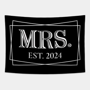 Mrs Est. 2024 Couples Matching Mr & Mrs Tapestry