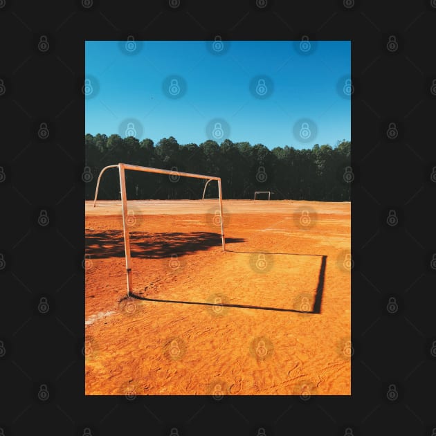 Two Goals on Sandy Soccer Field in Brazil by visualspectrum