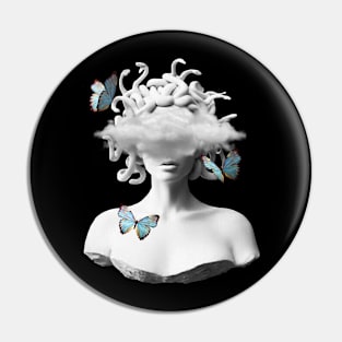 Medusa with butterflies design Pin