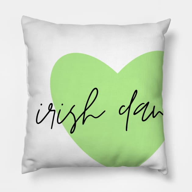 Irish Dance Green Heart Pillow by DreamsofTiaras