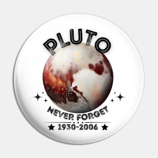 Pluto Never Forget Pin