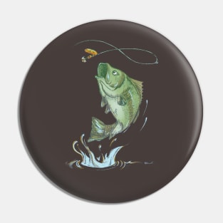 Bass jumping at night Pin