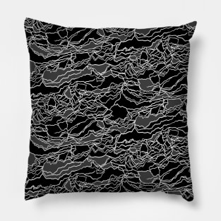 Black Rocky Texture Pillow