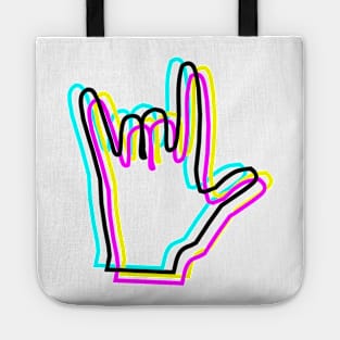 Sign fingers RGB color Tote