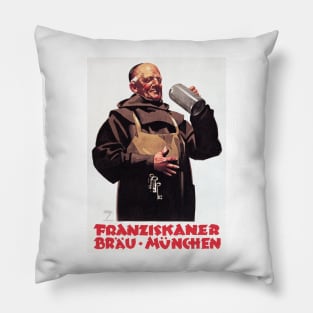 FRANZISKANER BRAU MUNCHEN German Vintage Beer Advertisement Pillow