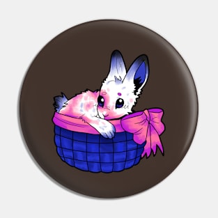 Genderfluid Bunny Pin