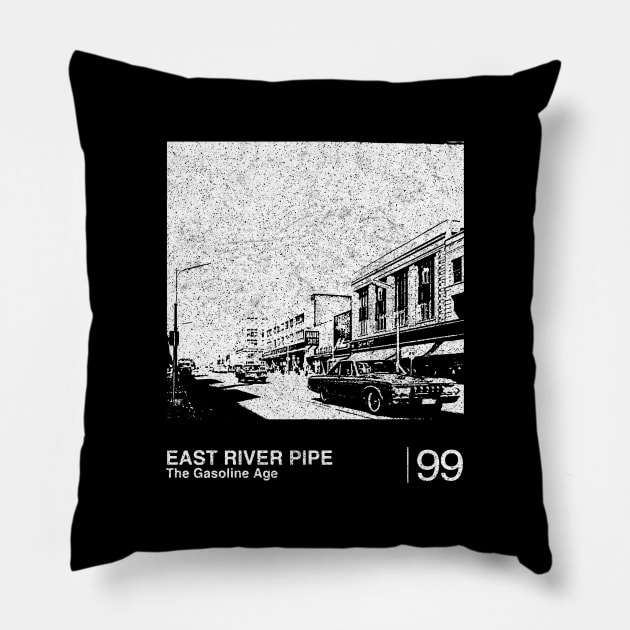 East River Pipe / Minimalist Graphic Design Fan Artwork Pillow by saudade