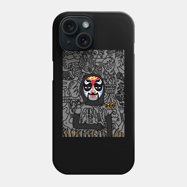 Sith NFT - Mystical Elegance: Female Character with Dark Eyes and Gray Skin Phone Case by Hashed Art