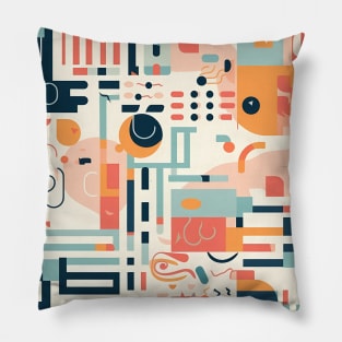 Multicolored inspiration - Abstract Mindset Seamless Pattern Pillow